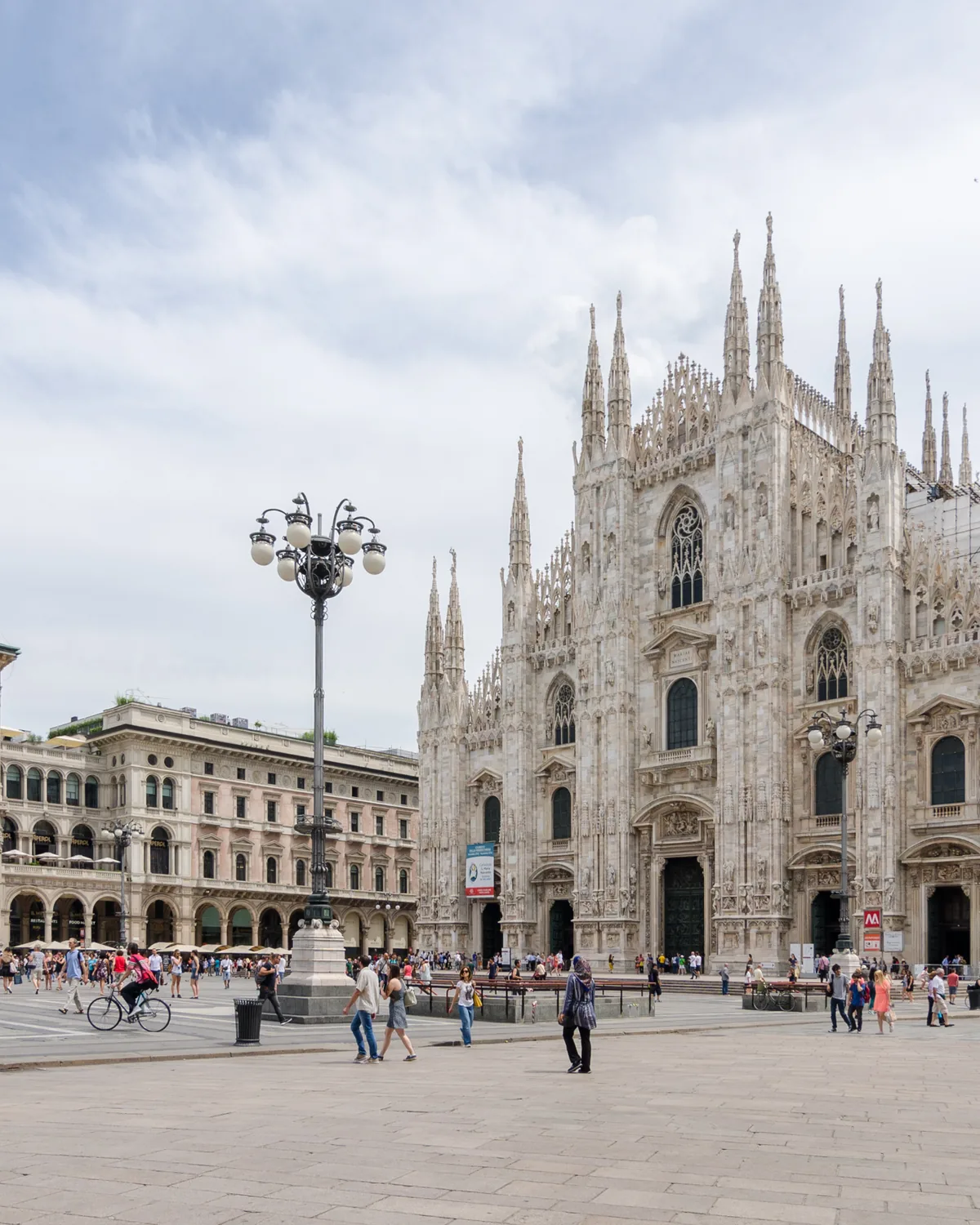 Milan Cathedral in Piazza del Duomo