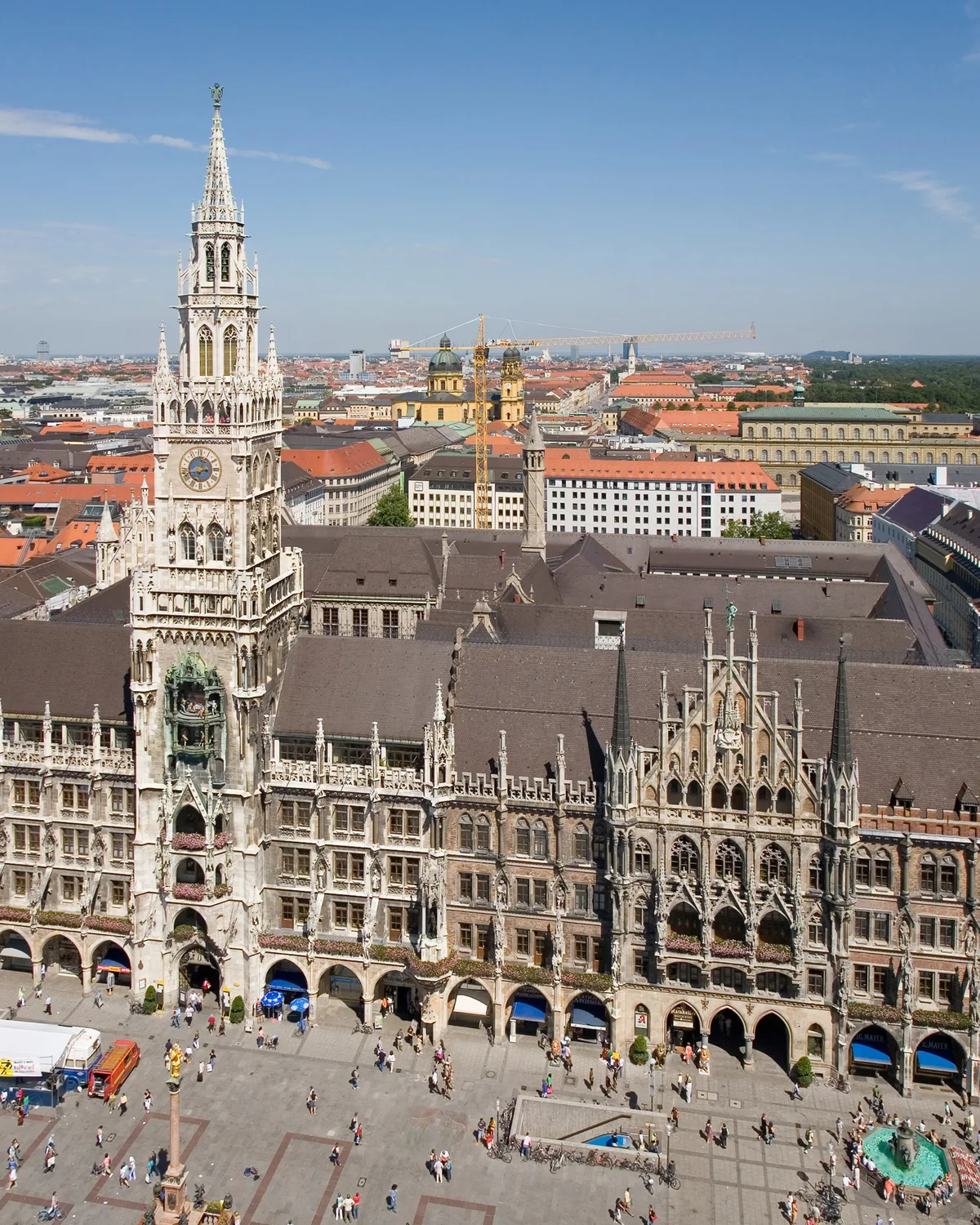 Marienplatz and the New Town Hall in Munich